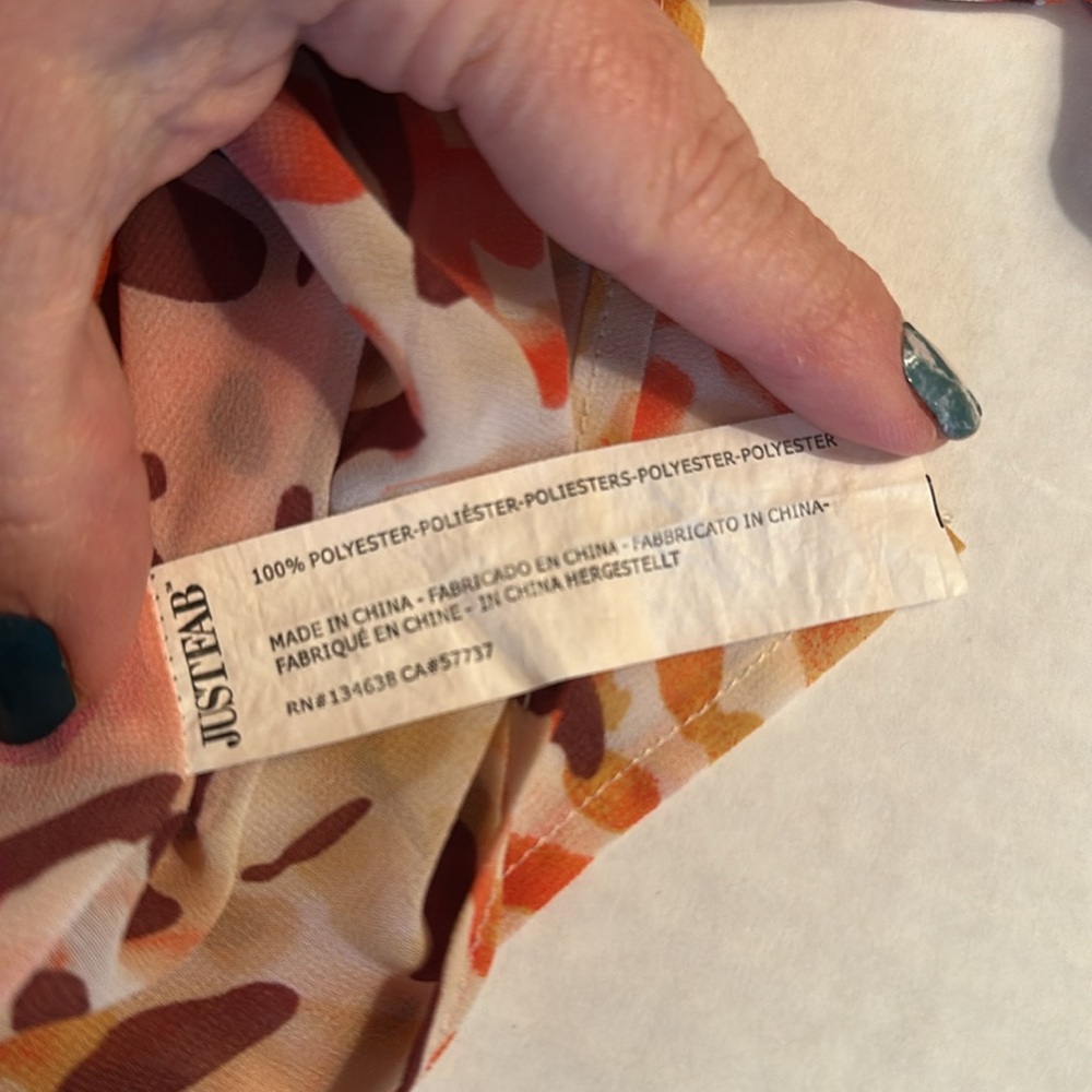 JustFab Animal Print Coverup size Medium 🧡💛 - Picture 9 of 13